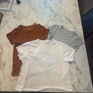 4 American Eagle Outfitters Short Sleeve Tees - White, Gray, Brown, Purple